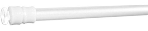 Klemmfix Klemmstange für Fenster Tür Gardine Länge 16-24 cm ausziehbar Scheibenstange ohne Kleben - weiß