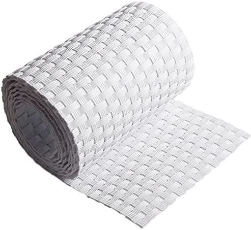 Striscia Frangivista Recinzione Giardino Rattan Pvc Balcone Terrazzo 19x204 cm (Bianco)