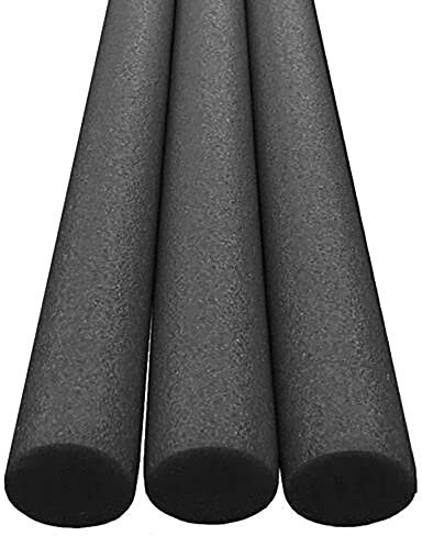 3 Pack Black Single Swimming Pool Noodle Float Aid Woggle Log Noodles Water Kids Swim Child Toy Adult Floation Log Lounger Chair Learner Swim Lession Lilo Water Flexible Raft