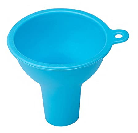 TREGOO Trichter Silicone Foldable Foldable Funnel Home Kitchen Cooking Tools Portable Wine Mini Portable Oil Pot Funnel. (Color : Blue)