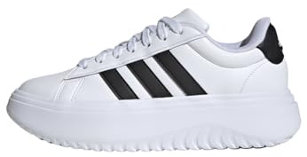 adidas Damen Grand Court Platform Sneaker, Cloud White Core Black Core Black, 40 EU