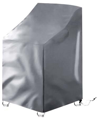 1 cubierta impermeable gris claro para exteriores, cubierta impermeable para muebles del hogar, impermeable, resistente a los rayos UV, adecuada para sillas de verano, invierno y jardín (72 x 92 x 120