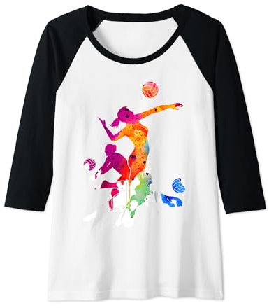 Damen BEACHVOLLEYBALL VOLLEYBALLSPIELER VOLLEYBALL Raglan