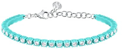 Morellato Bracciale Donna Capsule Collection in Acciaio, Silicone, Cristalli, Tennis, Collezione SUPERGA