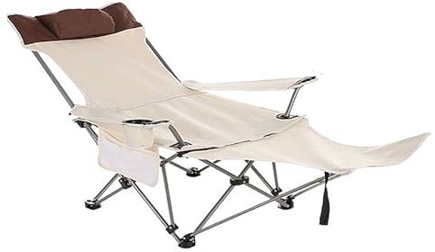 AHDFY Campingstuhl, Strandstuhl, Strandstuhl Klappbar Leicht, Faltstuhl Outdoorstuhl Bis 200kg, üBergroßEr Angelstuhl, Abnehmbare FußStüTze, FüR Garten Balkon Wohnmobil