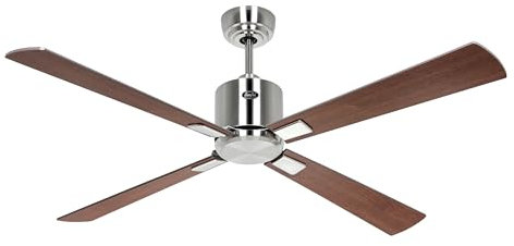 CasaFan ECO NEO III 132 WiFi Deckenventilator - Energiesparender & leiser Ventilator mit hochwertigen Holzflügeln | 6 Geschwindigkeiten inkl Fernbedienung | für Räume bis 25 qm & Schrägen bis 23°