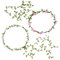 SGERUFZ 2 Pcs Bandeaux Fleur Couronne Guirlande Cheveux Artificiels Serre-Tête Floral pour Fête Mariage Accessoires de Coiffure Femmes Filles Rose et blanc