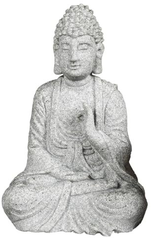 Sitzender Buddha Statue Ornament - Chinesische Zen Buddha Skulptur Aus Blauem Sandstein Zur Meditation | Buddah Figur Für Yoga-Zimmer, Schlafzimmer, Bücherregal Und Wohnkultur