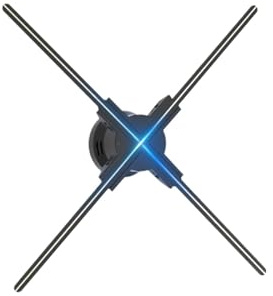 Anuncia ventilador de holograma 3D, proyector LED, reproductor holográfico, soporte de video de imagen, luz de visualización publicitaria