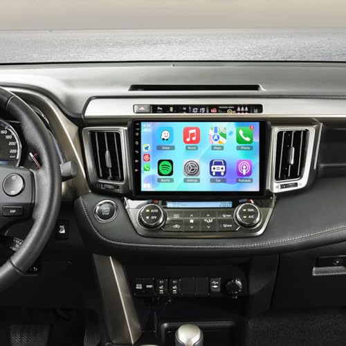 9 Inch 4+64G Android 13 Car Stereo for Toyota RAV4 2013-2018 IPS HD Touch Screen 2 Din Car Radio Receiver w/Wireless Carplay Android Auto GPS Navigation Bluetooth FM RDS Radio SWC Backup Camera Mic
