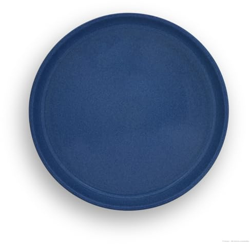 Kerazo Sottovaso rotondo in ceramica, resistente alle intemperie, diametro esterno 16 cm, diametro interno 13 cm, robusto, parete spessa, per vasi di fiori, abbeveratoio per uccelli (blu)