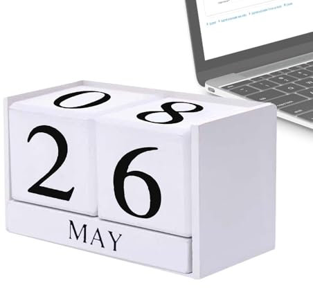Holz Hochzeit Countdown Block Kalender - Perfekt Für Den Hochzeitstag, Perfekt Für Desktop Oder Bücherregale | Ein Stilvoller Holzkalender, Der Sich Perfekt Für Hochzeits -Countdown -Artikel Eignet, D