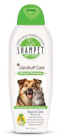 Shampet Natürliches Premium Hunde- & Katzenshampoo – Pflegendes Shampoo zur Schuppen- und Hautpflege mit Mineralien aus dem Toten Meer & Proteinen – Tiefenreinigung & sanfte Fellpflege (350ml)