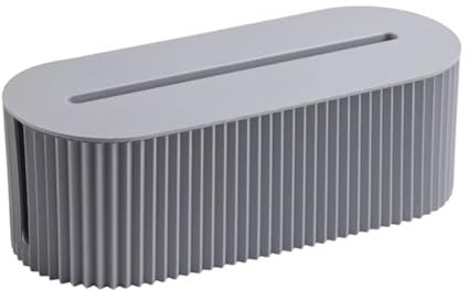 Cable Tidy Box Power Cord Box with Lid Cord Safety Storage Box Grey