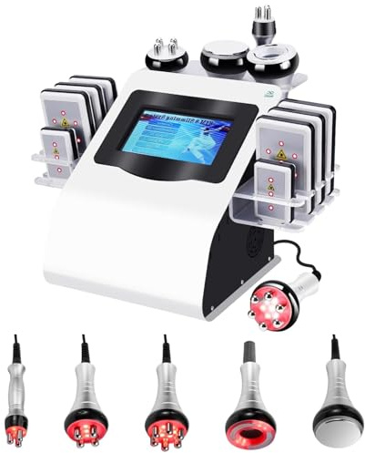 Cavitation Machine for Body Fat Removal 40K, 6 in 1 RF Radio Frequency 40K Cavitation Body Slimming for Home and Beauty Salon Use