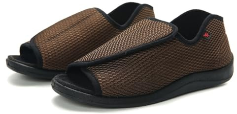 Genérico Zapatillas Anchos Para DiabéTicos Con Pies Hinchados Sandalias Con Punta Abierta Verano Zapatos de Estar Para Salir Y casa Cómodo Calzado Ortopédico Ajustables para Hombre mujer