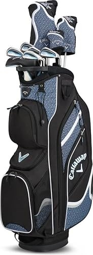 Callaway New Set Solaire, Palos de Golf para Mujer, 10 Piezas (9 Palos+Bolsa), Azul/Negro