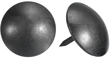 QUARKZMAN Clavos de Tapicería para Muebles, 50Pcs 19x16mm Tachuelas de Variedad Acero al Carbono para Sofá Hogareño Cabezales Decorativos Clavos DIY, Negro