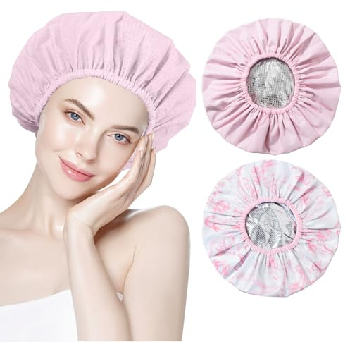Bonnet Soin Cheveux Chauffant, 2 pièces Bonnet Chauffant Cheveux Soin, Charlotte Chauff ante Che veux, Bonn et Cha uffant pour S oins En Profondeur, pour Salon De Coiffure, pour Spa.
