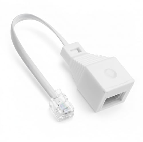 Mennyback 1 PCS RJ11 ToBT Socket Adapter, RJ11 To BTAdapter BT Digital Voice Adapter Phone To Ethernet - Universal Compatibility For Phones, Modems, Routers & Printers, 4-Wire Female Converter（10cm）