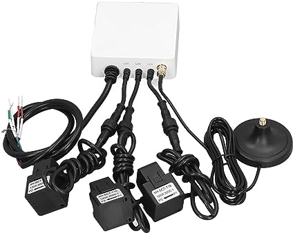 Yosoo Health Gear Pinza Amperometrica Trifase, Contatore Elettrico in ABS con 3 Sensori da 300 A, Monitoraggio del Fattore di Potenza Corrente Tensione in Tempo Reale, per Uso Energetico Domestico