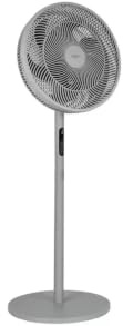 Bush 16inch Grey Pedestal Fan 3-Speed Oscillating Floor Desk Fan Remote 7355569