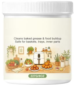 Potente Desengrasante Elimina Grasa y Suciedad,Limpieza Profunda para Freidoras de Aire,Apto para Microondas, Freidoras sin Aceite, Hornos, Parrillas y Barbacoas,227G
