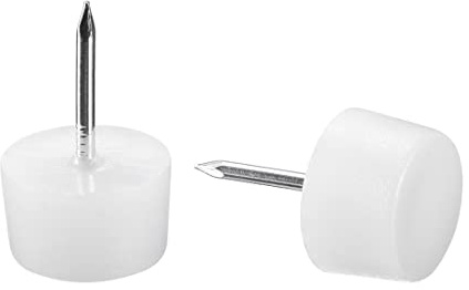sourcing map Furniture Feet Nail Plastic Glide Nails Chair Table Leg Protector Pads 14mm Dia 20pcs