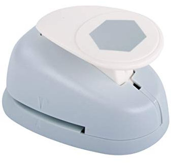 Rayher Paper Craft Punch with Hexagon Design, Lever Punch for Card Making and Scrapbooking, 3.81cm, 1 1/2, 69196000