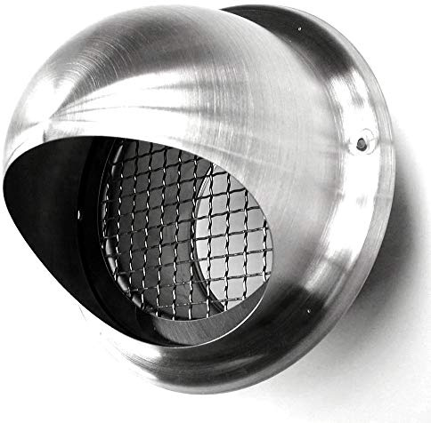 Aussenwandlüftung Ablufthaube Edelstahl Zulufthaube Kugelhaube Kugelablufthaube Lufthaube Vogelschutzgitter Lochgitter Lüftungsgitter Lüftungsrohr vers. Größen (160mm)