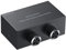 PROZOR RCA Audio Switcher 4(1)-In-1(4)-Out with Volume Control and Selection Button 4 Way Bi-Directional Switcher Gold-Plated Interface Speaker Switch Box with 1.5m/4.9ft RCA Cable for Speaker DVD