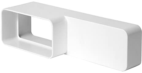220x55mm - 110x55mm Riduttore per Tubo Rettangolare - Raccordo/Connettore - PVC