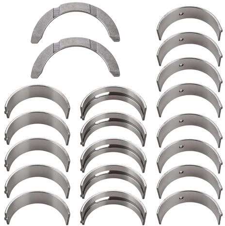 XQSMWF Rod Bearing and Main Bearing Set Compatible with Toyota Corolla Celica MR2 Vibe Prizm 1.8L 1ZZ-FE 1998-2008#11701-22024 13041-22024 9145229426 MB1853 Engine Connecting Rod Bearing