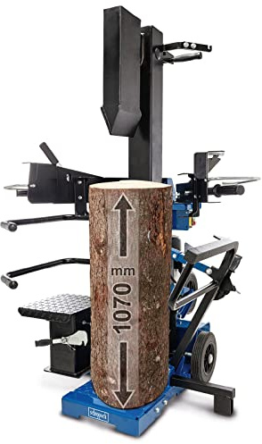 Scheppach Compact 12T Holzspalter stehend | 12 Tonnen Spaltkraft 400V 3500W | Meterholz bis 1070mm / max. Ø 450mm | schwenkbarer Tisch | Hartholz & Weichholz - inkl. Fahrvorrichtung