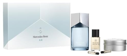 Mercedes-Benz Air LSA Giftset - Men's Cologne Set - Cologne for Men - Hair Oil, Shower Gel Body Wash, Perfumes for Men - Personal Care Products - 5 Pc