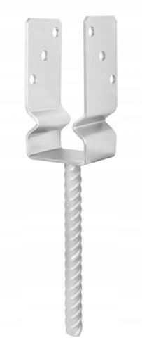 BK SHOP Pfostenträger U-Form Prägung zum Einbetonieren | Stützenfuß 70 x 150 x 60 mm | Pfostenanker Verzinkter Stahl 4 mm | Bodenanker für Holzpfosten | Pfostenschuh für Terrassen und Zäune