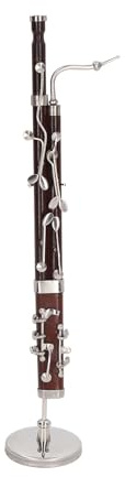 Fafeims Alomejor Réplica Miniature de Basson – Modèle Musical en Échelle 1:12 Avec Support et Étui, Décoration Élégante pour Maison de Poupée, Idéal pour Collectionneurs et Amateurs de Mus