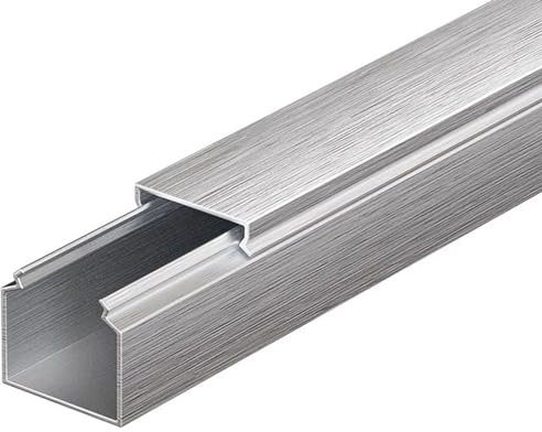 Serenitison Square Trunking,Floor Cable Cover,Floor Cord Protector,Aluminum Alloy Cable Trunking,Extension Cord Cover,Protect Wires Prevent Cable Trips,Thickness 0.6mm,for Outdoor,Wall,Floor