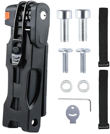 Candado plegable compacto para bicicleta, candado de resistente, cerraduras de de seguridad, bloqueo plegable de de alta seguridad, protector antirrobo resistente para puerta