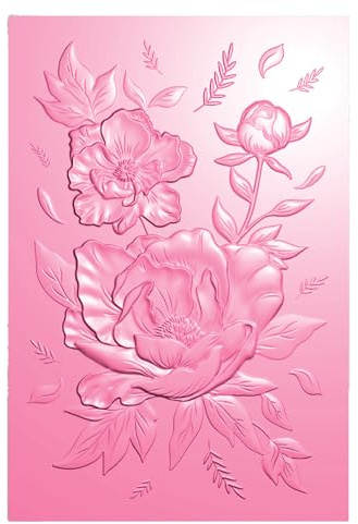 BAOFALI 3D-Prägeschablone für Kartenherstellung, Blumenhintergrund, Kunststoff, Textur, verblasst, Prägeschablone, Kunstbedarf, Handarbeit, Blumen-Kunststoffformen, Kunsthandwerk, Scrapbook-Dekoration