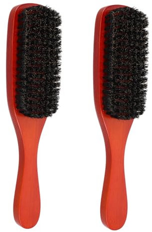 Ipetboom 2stücke Haarbürste Mit Borsten Für Männer Und Frauen Weiche Bartbürste Aus Holz Entwirrer Für Dickes Haar Rundes Design Für Glattes Und Lockiges Haar