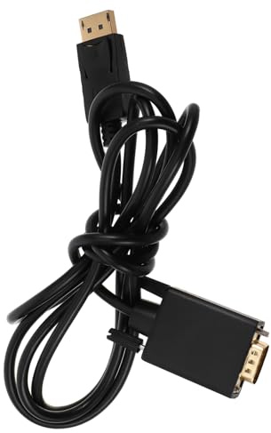 NUOBESTY Convertisseur vers Vga 1,8 M pour Moniteur Ordinateur, Câble Vga Haute Définition, Compatible Bureau et Voyage, Noir, Transmission Stable sans Pilote Supplémentaire