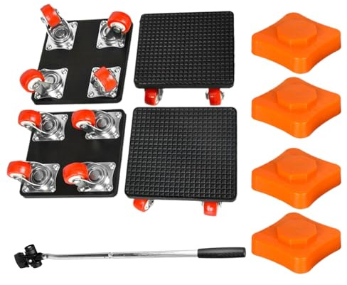 Zyntora Rodillos para Muebles | Juego De Deslizadores De 500 Kg Y Alta Capacidad,Rodillos Giratorios 360° para Muebles Pesados como Cama Mesa Sofá Armario Colchón