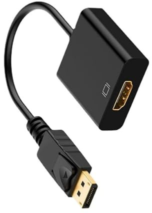 Haiki Adaptateur DisplayPort vers HDMI mâle vers HDMI femelle pour transmission audio et vidéo résolution 1080p
