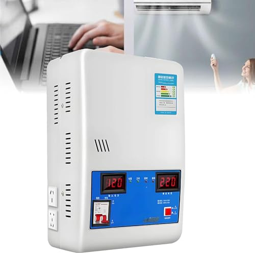 JIMINHUIXIN Estabilizador de Voltaje Automático 220V, 8800W/15000W/20000W/30000W Transformador de Voltaje CA, Estabilizador de Baja Tensión para Fuente de Alimentación Hogar, para Refrigerador