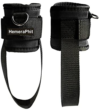 HemeraPhit Exercise Machine Attachment Ankle Cuff Adjustable Ankle Straps Workout Leg Training Bodybuilding Gym Equipment, 1Pair