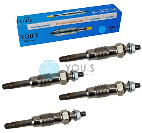 4 Stück YOU.S Original Glühkerzen Länge: 72 mm Spannung: 11.0 V - 6154593