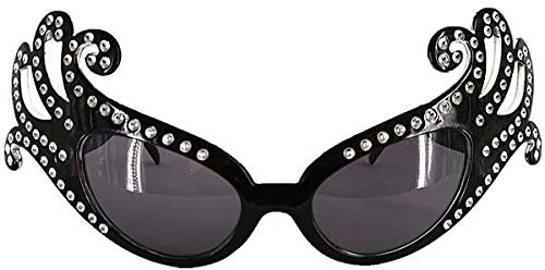 Black Fancy Dame Edna Style Sunglasses