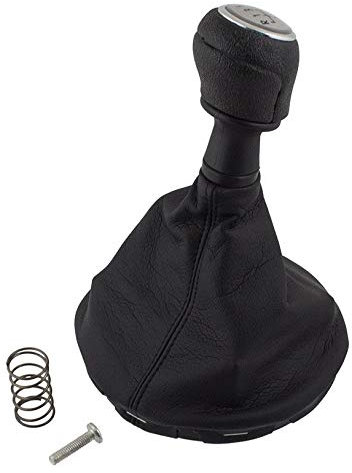 Premium Schaltknauf Knauf Manschette Schwarz Silber 6-Gang