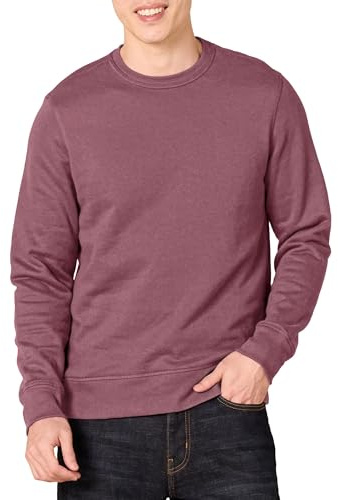 Amazon Essentials Men's Fleecetröja med rund hals (finns i Big & Tall), Lila, L